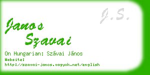 janos szavai business card
