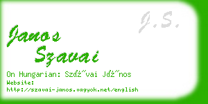 janos szavai business card